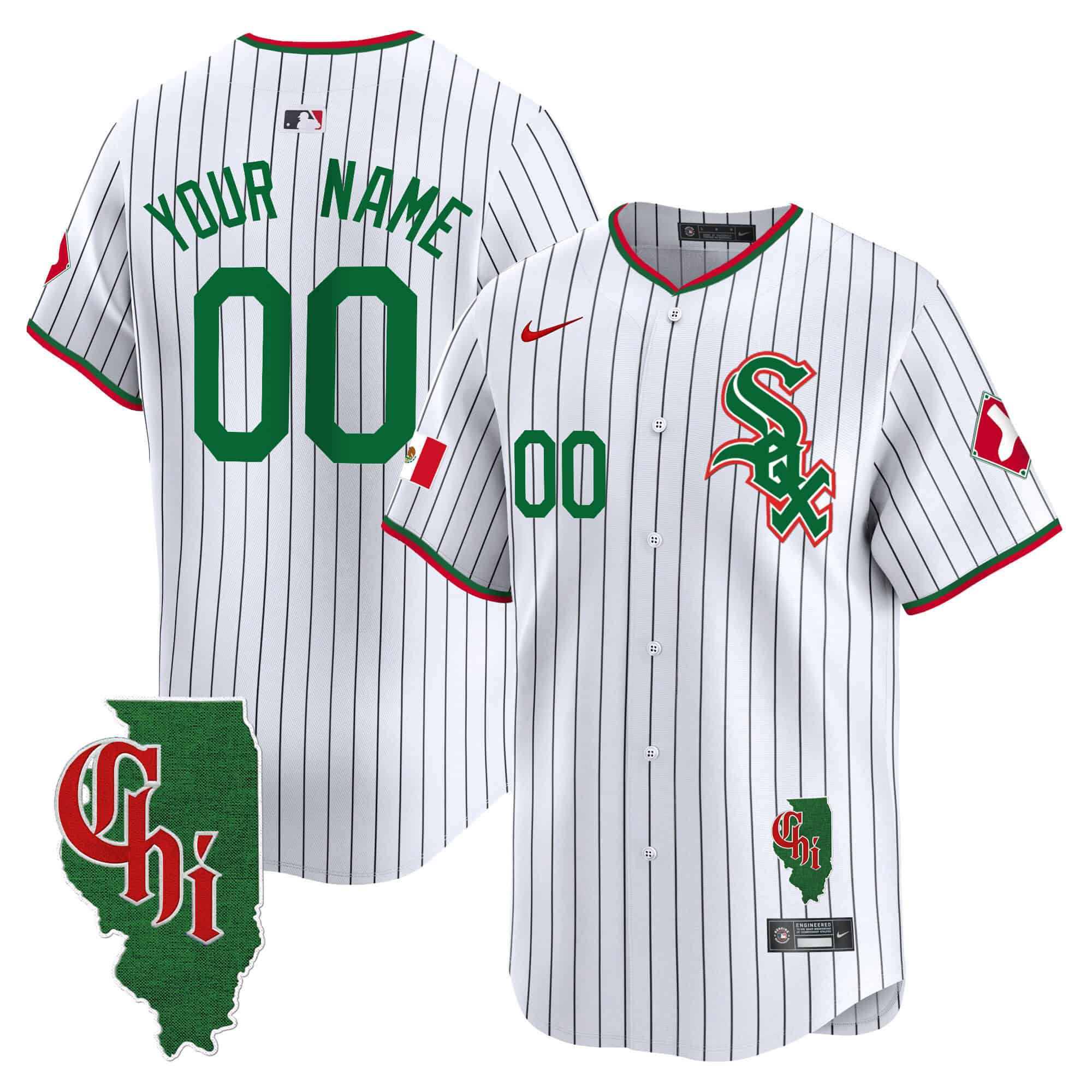 Men Chicago White Sox White Stripe 2024 Nike Mexico Vapor Premier Limited Custom MLB Jersey->customized mlb jersey->Custom Jersey